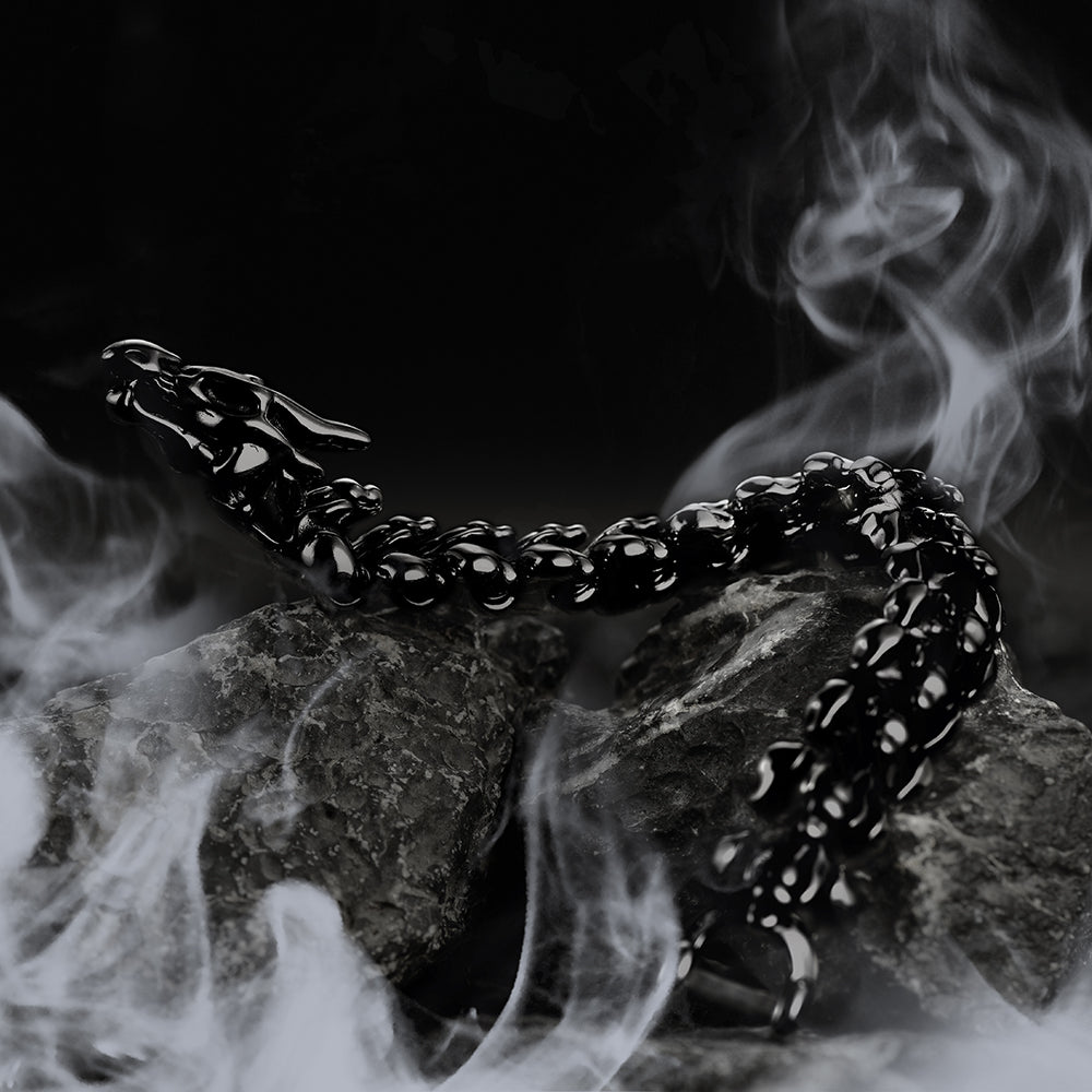 Viking Dragon Head Bracelet Stainless Punk Bracelet