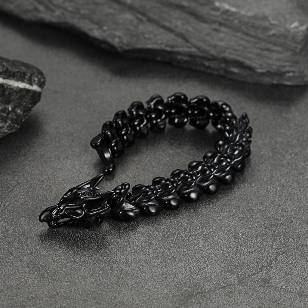 Viking Dragon Head Bracelet Stainless Punk Bracelet