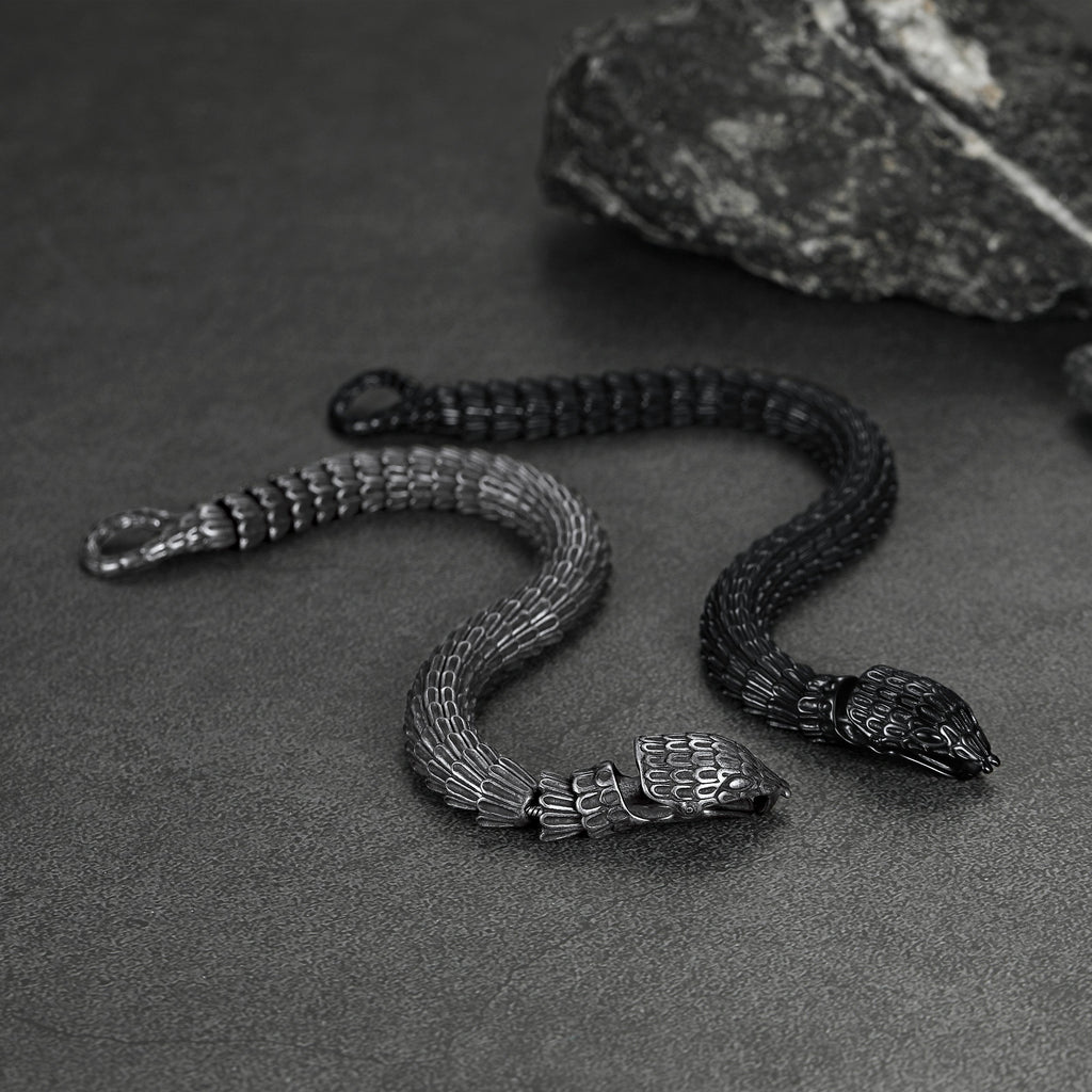 Viking Snake Jörmungandr Bracelet Stainless Steel Bangle Bracelet