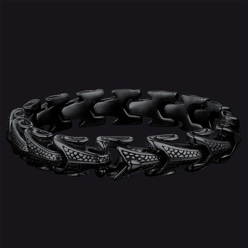 Chunky Dragon Chain Bracelet for Men in Stainless Steel
