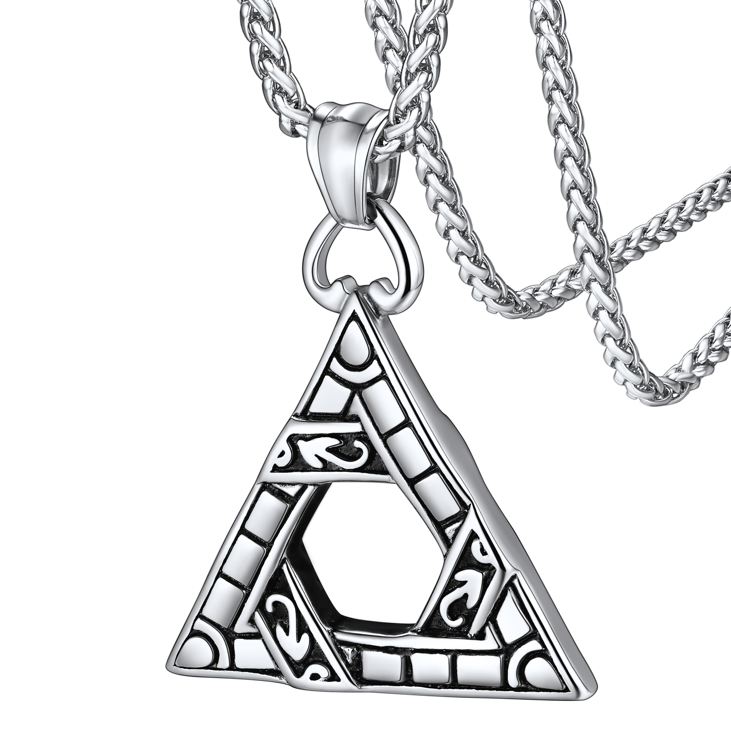 Flash Sale Gothic Triangle Necklace Pendant Necklace for Man