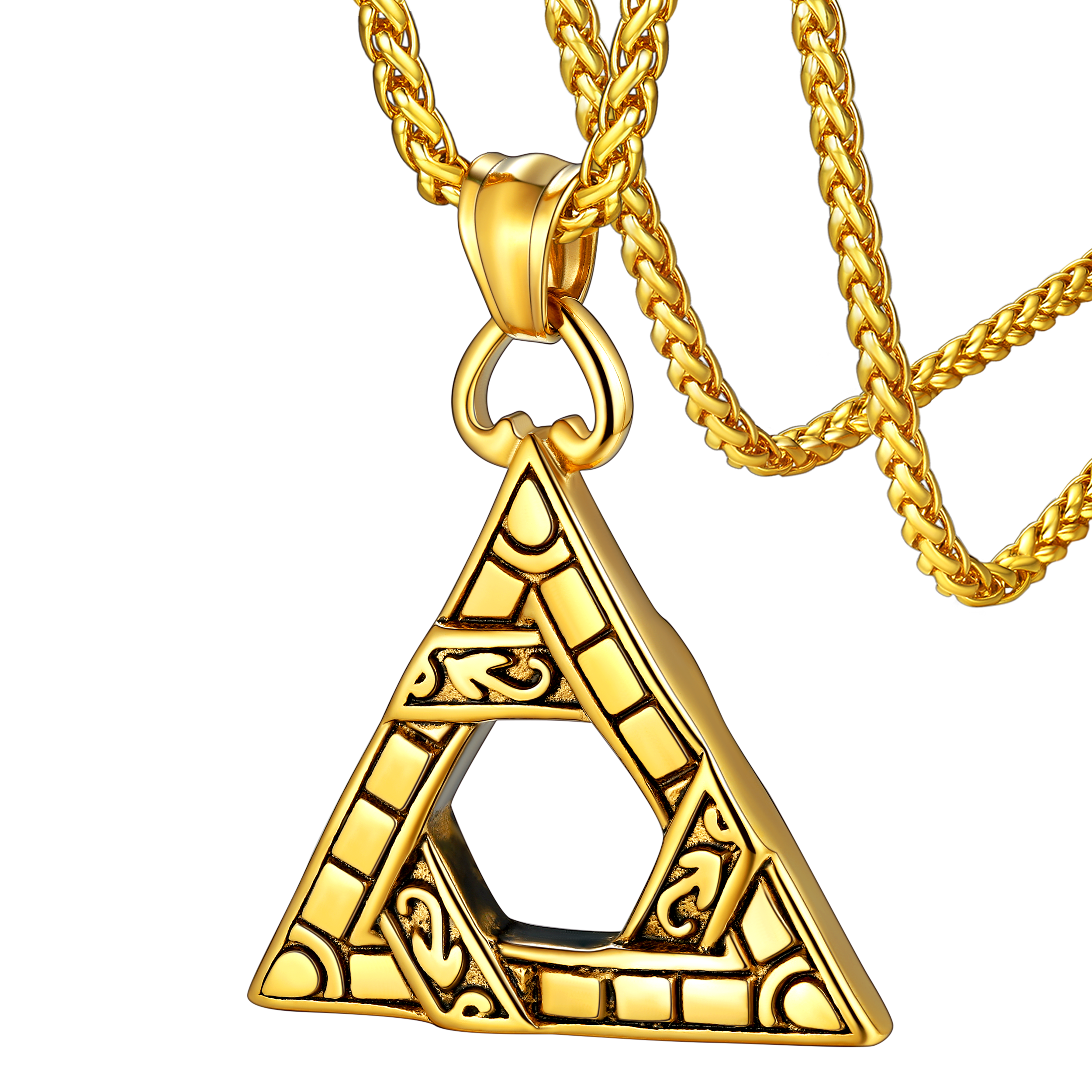 Flash Sale Gothic Triangle Necklace Pendant Necklace for Man