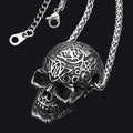Gothic Skull Pendant Necklace For Men