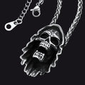 Grim Reaper Skull Pendant Necklace For Men
