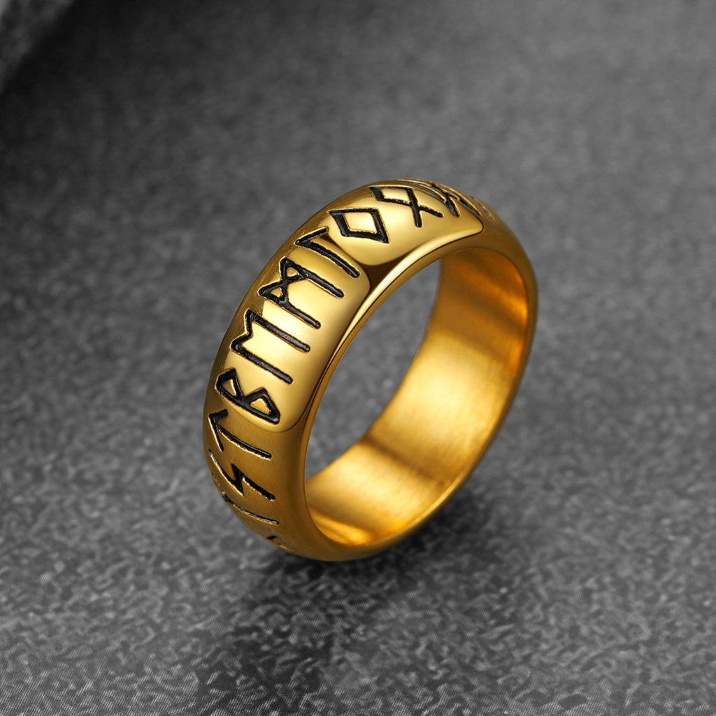 Flash Sale Norse Viking Runes Ring Stainless Steel Ring for Men