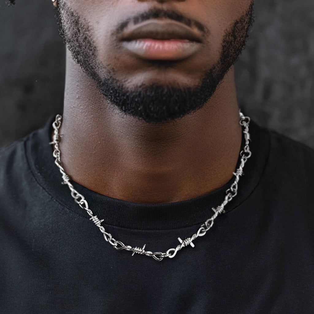 6mm Thorn Barbed Wire Chain Necklace