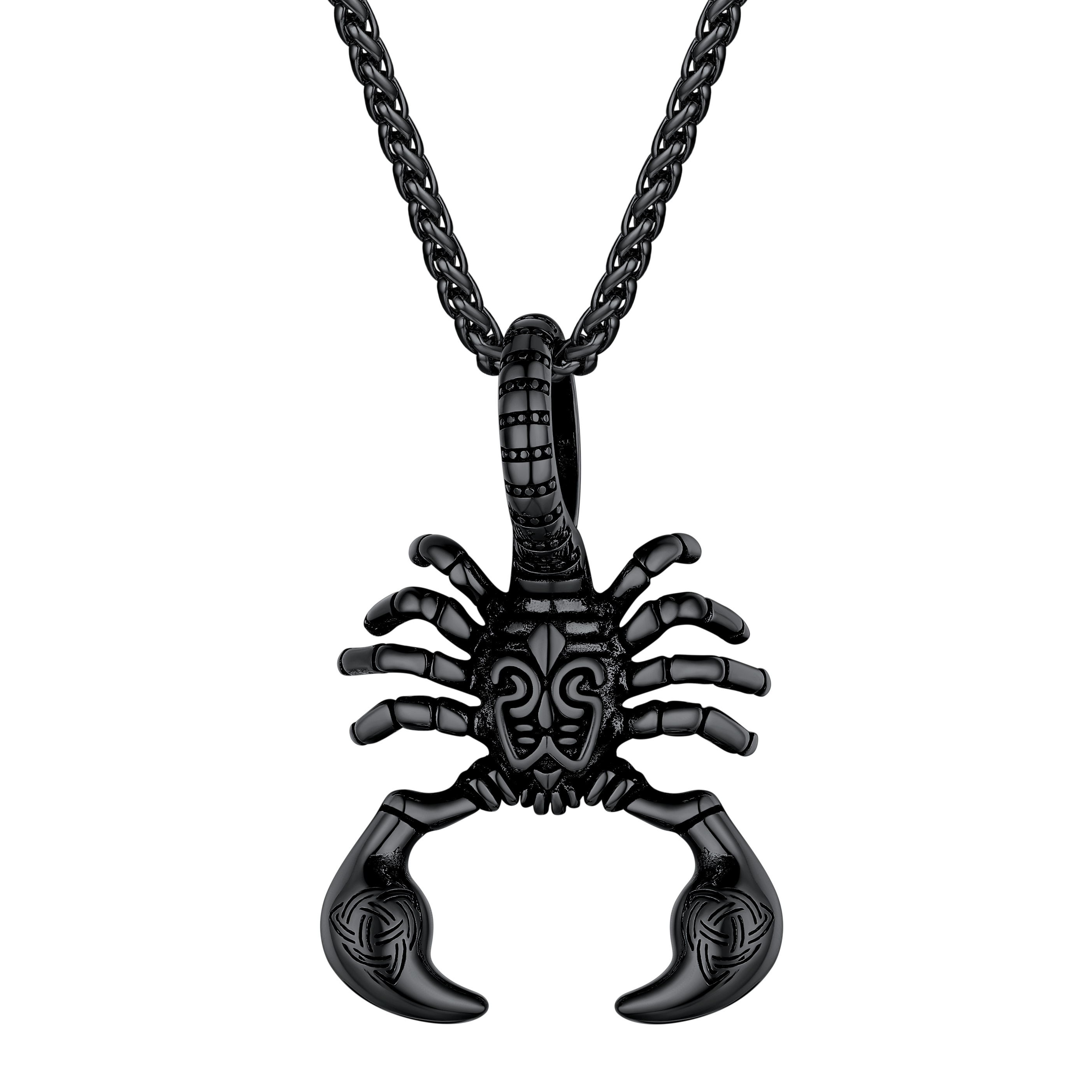 Celtic Knot Scorpion Pendant Necklace for Men