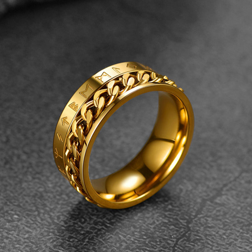 Viking Spinner Fidget Anxiety Ring for Men Women