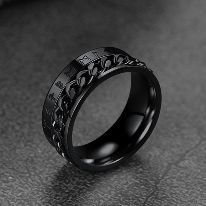 Viking Spinner Fidget Anxiety Ring for Men Women