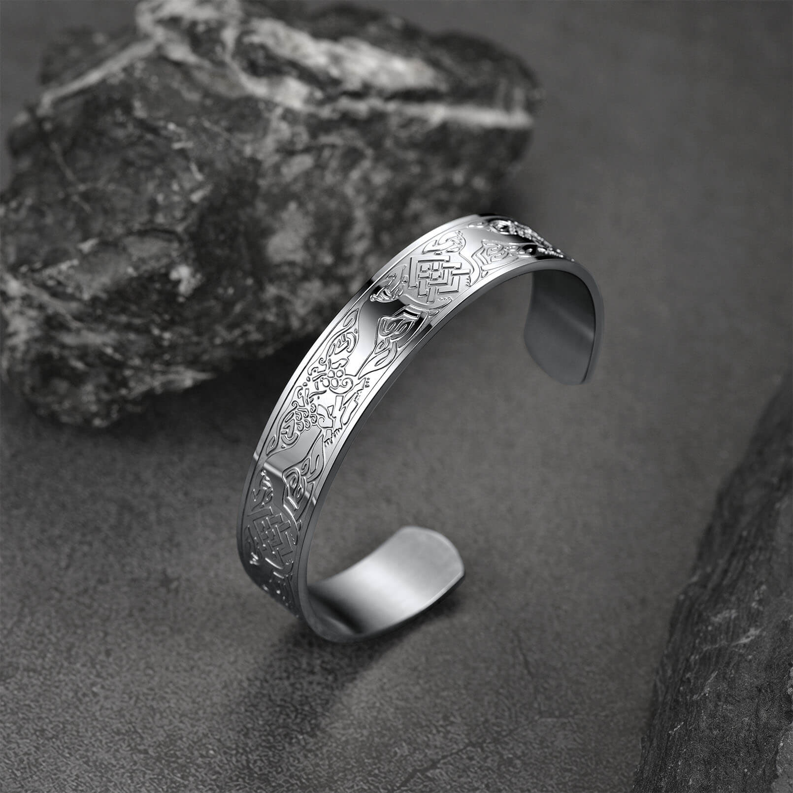 Custom Celtic Knot Cuff Bracelet Bangle for Men Women