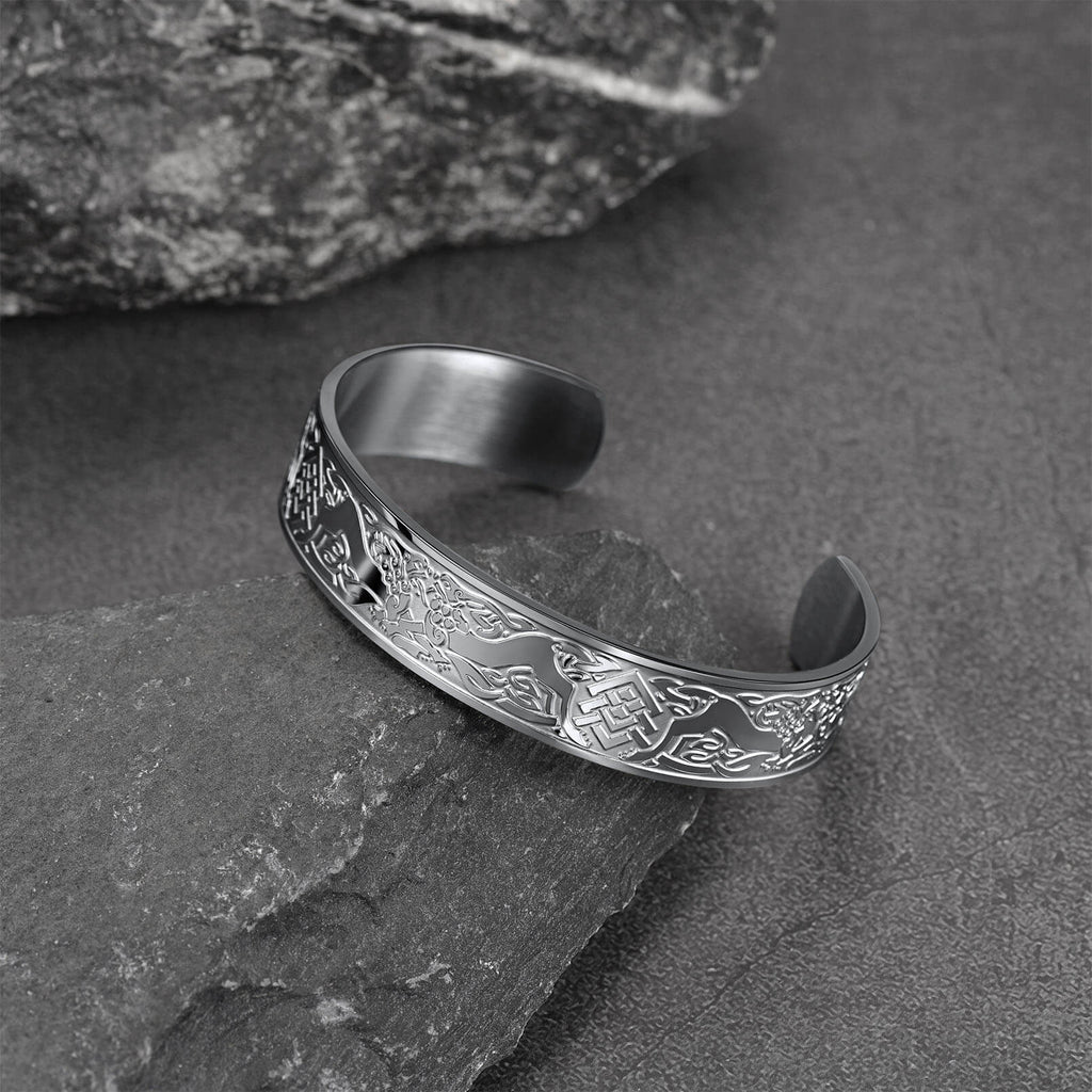 Custom Celtic Knot Cuff Bracelet Bangle for Men Women