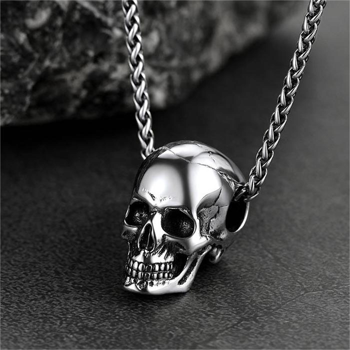 Gothic Skull Necklace Pendant For Men