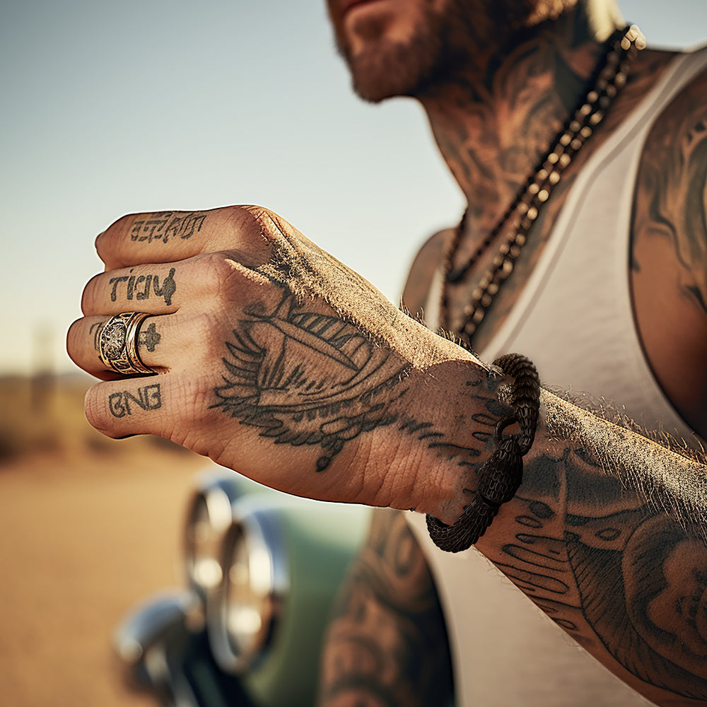 Viking Snake Jörmungandr Bracelet Stainless Steel Bangle Bracelet